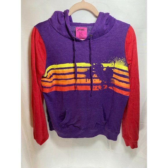 Jenni By Jennifer Moore Sweater Girls Medium Tropical Pullover Hoodie Kids - Picture 1 of 8